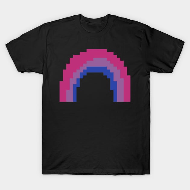 Bi Pride Rainbow Pixel Art T-Shirt by christinegames